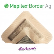 MEPILEX BORDER AG WOUND DRESSING 15CM X 20CM, PACK/5 (395600)